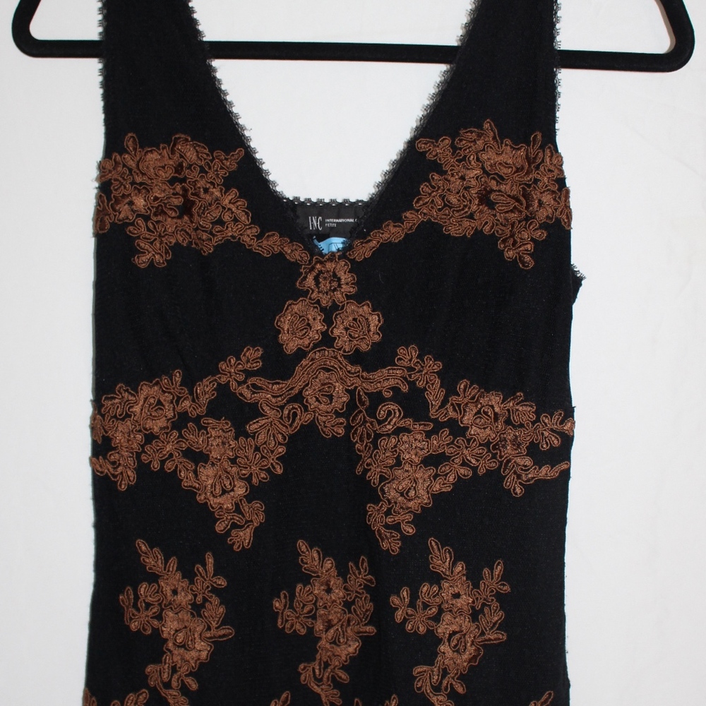 I-N-C black sleeveless shirt